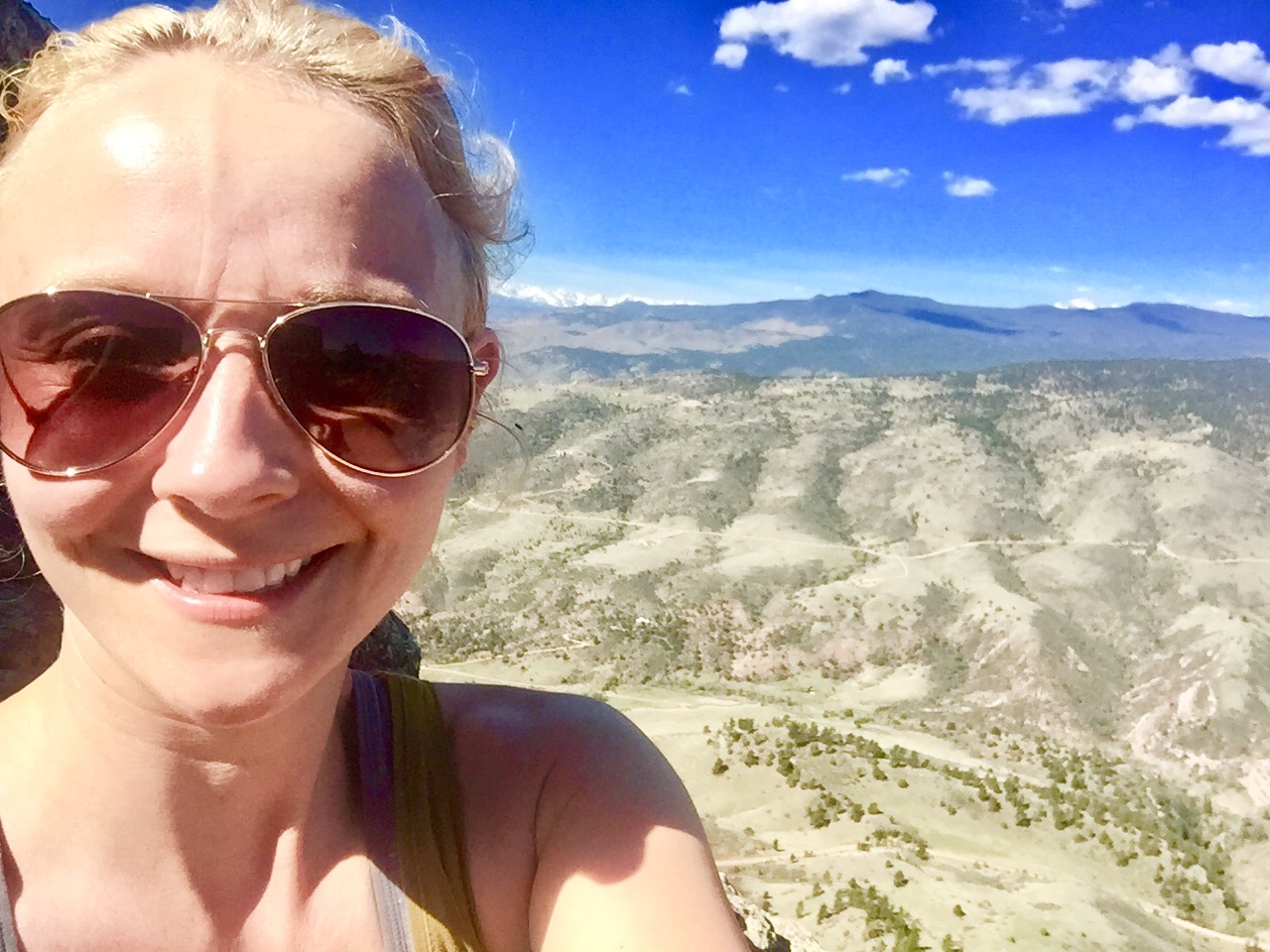 Jessica hiking near Fort Collins, Colorado after her recovery